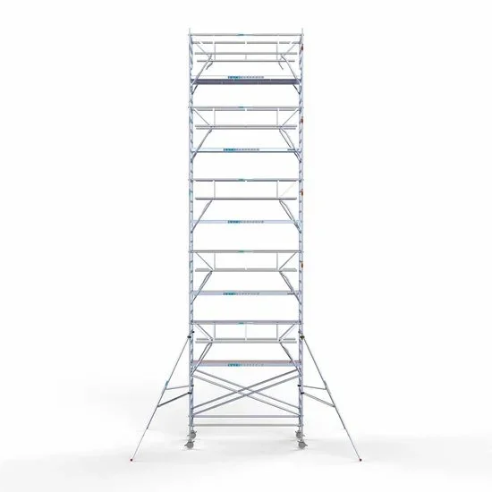 Alumīnija tornis 135х305 cm 12,2m darba augstums* ar oglekļa platformu + salokāmas margas no 2 pusēm Alumīnija tornis 135х305 cm 12,2m darba augstums* ar oglekļa platformu + salokāmas margas no 2 pusēm