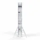 Alumīnija tornis 135х305 cm 12,2m darba augstums* ar oglekļa platformu + salokāmas margas no 2 pusēm