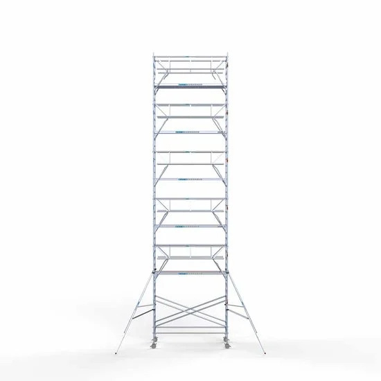 Alumīnija tornis 135х305 cm 13,2m darba augstums* ar oglekļa platformu + salokāmas margas no 2 pusēm Alumīnija tornis 135х305 cm 13,2m darba augstums* ar oglekļa platformu + salokāmas margas no 2 pusēm