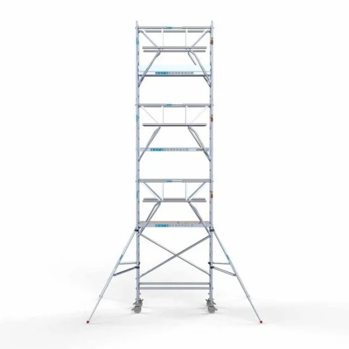 Alumīnija tornis 75х190 cm 8,2m darba augstums* ar oglekļa platformu + salokāmas margas no 2 pusēm Alumīnija tornis 75х190 cm 8,2m darba augstums* ar oglekļa platformu + salokāmas margas no 2 pusēm