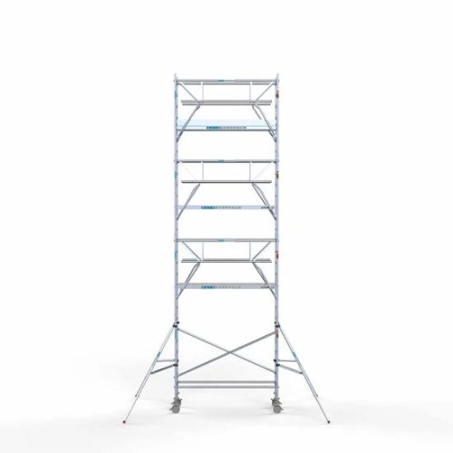 Alumīnija tornis 75х250 cm 9,2m darba augstums* salokāmas margas no 2 pusēm Alumīnija tornis 75х250 cm 9,2m darba augstums* salokāmas margas no 2 pusēm