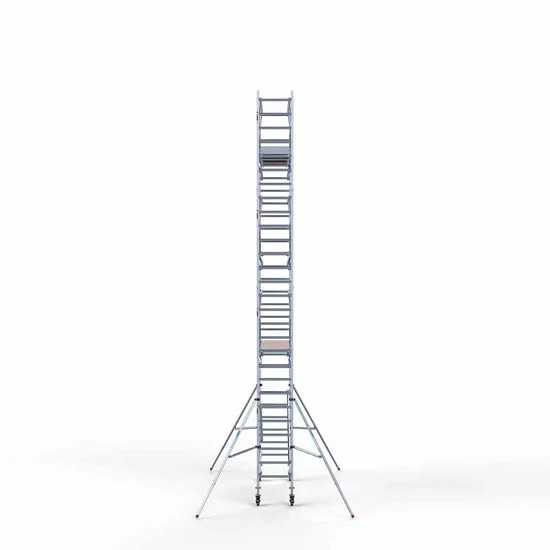 Alumīnija tornis 75х250 cm 9,2m darba augstums* salokāmas margas no 2 pusēm Alumīnija tornis 75х250 cm 9,2m darba augstums* salokāmas margas no 2 pusēm