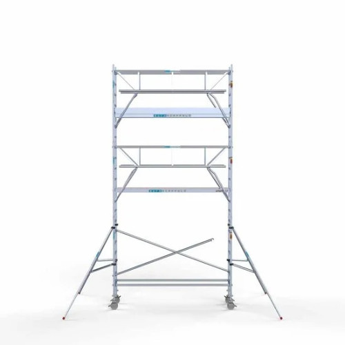 Alumīnija tornis 75х305 cm 7,2m darba augstums* ar oglekļa platformu + salokāmas margas no 2 pusēm Alumīnija tornis 75х305 cm 7,2m darba augstums* ar oglekļa platformu + salokāmas margas no 2 pusēm