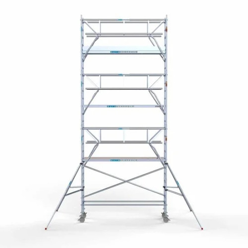 Alumīnija tornis 75х305 cm 8,2m darba augstums* ar oglekļa platformu + salokāmas margas no 2 pusēm Alumīnija tornis 75х305 cm 8,2m darba augstums* ar oglekļa platformu + salokāmas margas no 2 pusēm