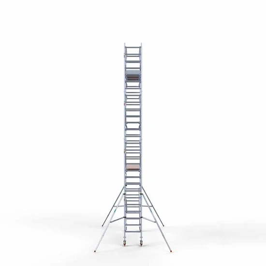 Alumīnija tornis 75х305 cm 9,2m darba augstums* ar oglekļa platformu + salokāmas margas no 2 pusēm Alumīnija tornis 75х305 cm 9,2m darba augstums* ar oglekļa platformu + salokāmas margas no 2 pusēm