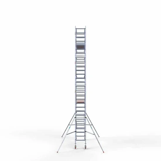 Alumīnija tornis 75х305 cm 9,2m darba augstums* ar oglekļa platformu + salokāmas margas no 2 pusēm Alumīnija tornis 75х305 cm 9,2m darba augstums* ar oglekļa platformu + salokāmas margas no 2 pusēm