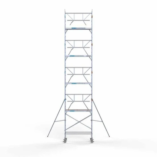 Alumīnija tornis 75х190 cm 10,2m darba augstums* ar oglekļa platformu + salokāmas margas no 1 puses Alumīnija tornis 75х190 cm 10,2m darba augstums* ar oglekļa platformu + salokāmas margas no 1 puses