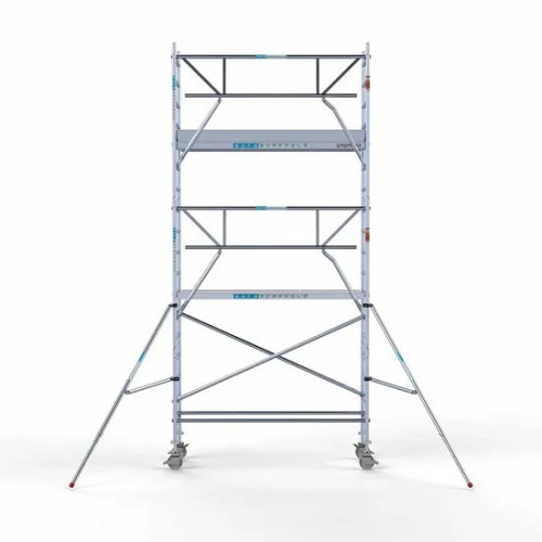 Alumīnija tornis 75х250 cm 8,2m darba augstums* salokāmas margas no 1 puses Alumīnija tornis 75х250 cm 8,2m darba augstums* salokāmas margas no 1 puses