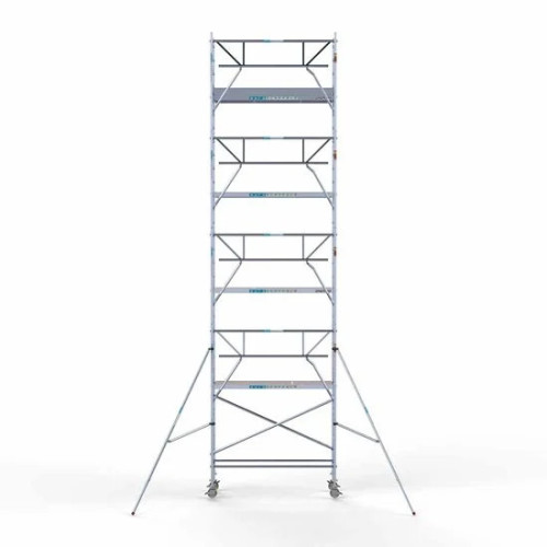 Alumīnija tornis 75х250 cm 10,2m darba augstums* ar oglekļa platformu + salokāmas margas no 1 puses Alumīnija tornis 75х250 cm 10,2m darba augstums* ar oglekļa platformu + salokāmas margas no 1 puses