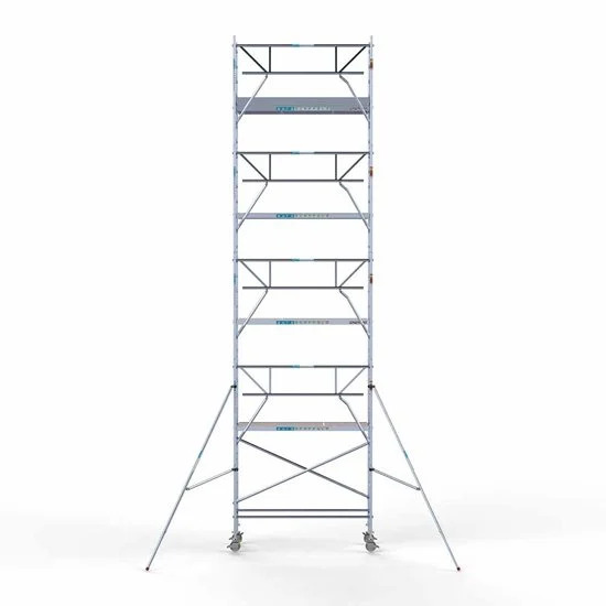 Torre con barandilla de 1 lado 75x250 10,2 m altura de trabajo Torre con barandilla de 1 lado 75x250 10,2 m altura de trabajo