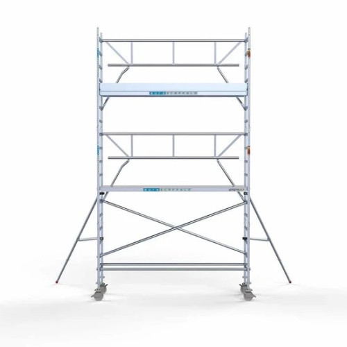 Alumīnija tornis 75х305 cm 6,2m darba augstums* ar oglekļa platformu + salokāmas margas no 1 puses Alumīnija tornis 75х305 cm 6,2m darba augstums* ar oglekļa platformu + salokāmas margas no 1 puses