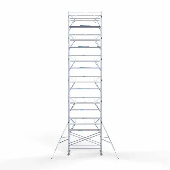 Alumīnija tornis 135х305 cm 14,2m darba augstums* ar oglekļa platformu + salokāmas margas no 2 pusēm Alumīnija tornis 135х305 cm 14,2m darba augstums* ar oglekļa platformu + salokāmas margas no 2 pusēm