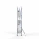 Alumīnija tornis 135х190 cm 9,2m darba augstums* salokāmas margas no 1 puses Alumīnija tornis 135х190 cm 9,2m darba augstums* salokāmas margas no 1 puses