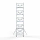 Alumīnija tornis 135х190 cm 10,2m darba augstums* salokāmas margas no 1 puses