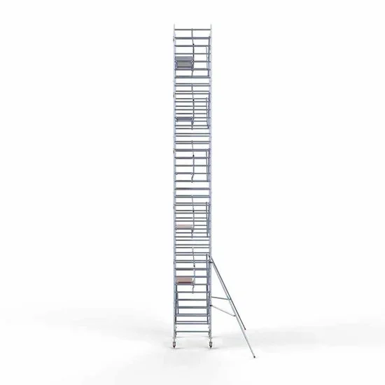 Alumīnija tornis 135х190 cm 12,2m darba augstums* salokāmas margas no 1 puses Alumīnija tornis 135х190 cm 12,2m darba augstums* salokāmas margas no 1 puses