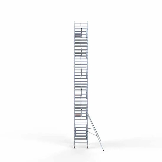 Alumīnija tornis 135х190 cm 13,2m darba augstums* salokāmas margas no 1 puses Alumīnija tornis 135х190 cm 13,2m darba augstums* salokāmas margas no 1 puses