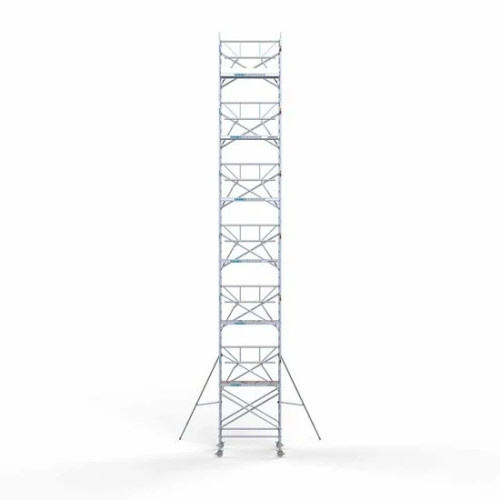 Alumīnija tornis 135х190 cm 14,2m darba augstums* salokāmas margas no 1 puses