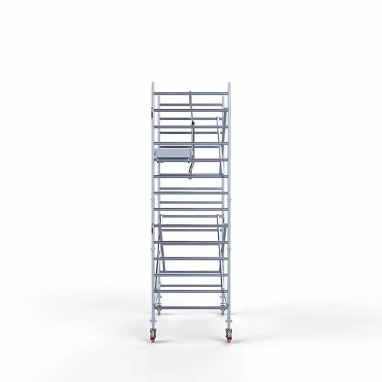 Alumīnija tornis 135х250 cm 5,2m darba augstums* salokāmas margas no 1 puses Alumīnija tornis 135х250 cm 5,2m darba augstums* salokāmas margas no 1 puses