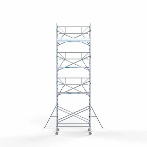 Alumīnija tornis 135х250 cm 9,2m darba augstums* ar oglekļa platformu + salokāmas margas no 1 puses Alumīnija tornis 135х250 cm 9,2m darba augstums* ar oglekļa platformu + salokāmas margas no 1 puses