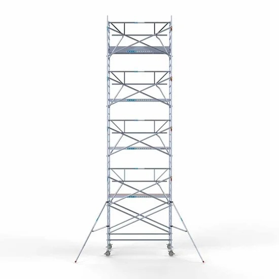 Alumīnija tornis 135х250 cm 10,2m darba augstums* salokāmas margas no 1 puses Alumīnija tornis 135х250 cm 10,2m darba augstums* salokāmas margas no 1 puses