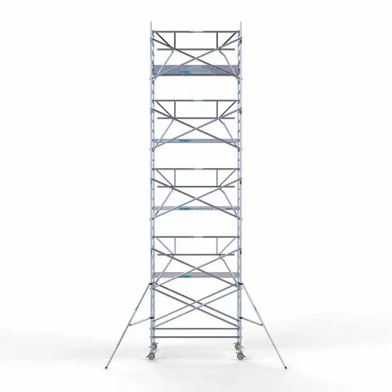 Alumīnija tornis 135х250 cm 10,2m darba augstums* salokāmas margas no 1 puses Alumīnija tornis 135х250 cm 10,2m darba augstums* salokāmas margas no 1 puses