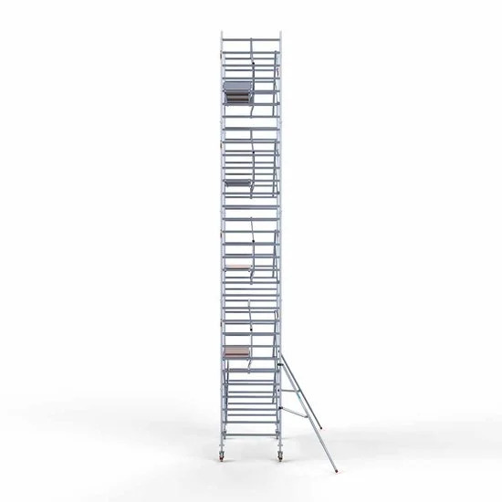 Alumīnija tornis 135х250 cm 10,2m darba augstums* salokāmas margas no 1 puses Alumīnija tornis 135х250 cm 10,2m darba augstums* salokāmas margas no 1 puses