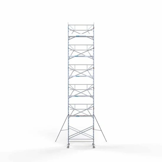 Alumīnija tornis 135х250 cm 13,2m darba augstums* salokāmas margas no 1 puses Alumīnija tornis 135х250 cm 13,2m darba augstums* salokāmas margas no 1 puses