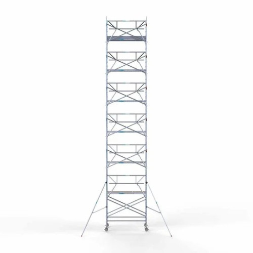 Alumīnija tornis 135х250 cm 14,2m darba augstums* ar oglekļa platformu + salokāmas margas no 1 puses Alumīnija tornis 135х250 cm 14,2m darba augstums* ar oglekļa platformu + salokāmas margas no 1 puses
