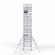 Alumīnija tornis 135х305 cm 8,2m darba augstums* ar oglekļa platformu + salokāmas margas no 1 puses