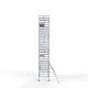 Alumīnija tornis 135х305 cm 9,2m darba augstums* salokāmas margas no 1 puses