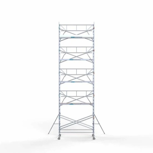 Alumīnija tornis 135х305 cm 11,2m darba augstums* salokāmas margas no 1 puses