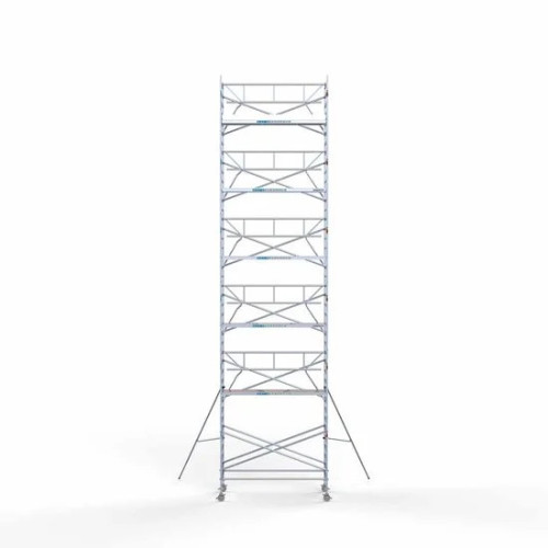 Alumīnija tornis 135х305 cm 13,2m darba augstums* salokāmas margas no 1 puses