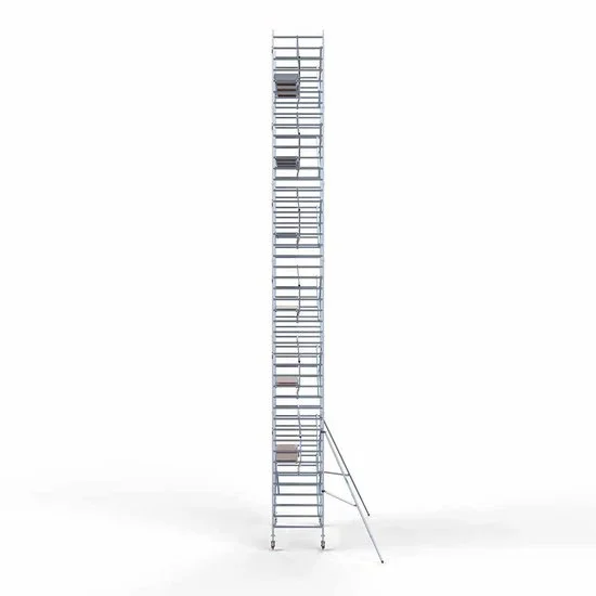 Alumīnija tornis 135х305 cm 14,2m darba augstums* ar oglekļa platformu + salokāmas margas no 1 puses Alumīnija tornis 135х305 cm 14,2m darba augstums* ar oglekļa platformu + salokāmas margas no 1 puses